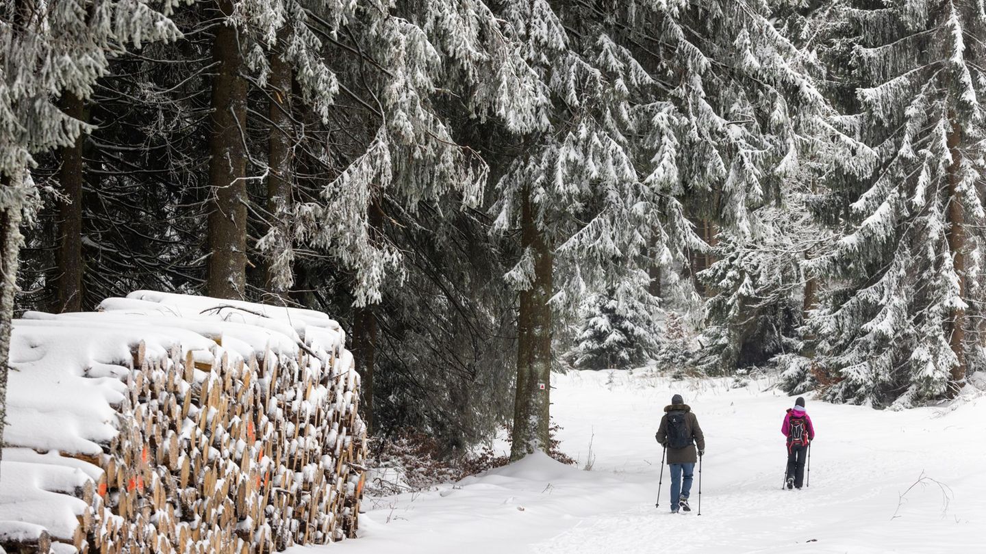 Wetter: Schnee im Thüringer Bergland