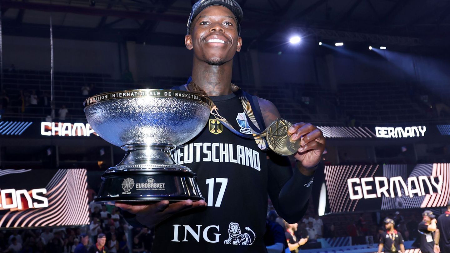 Europameister: Dusche mit Skibrille: Schröder erklimmt Basketball-Gipfel